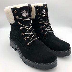Quilted Winter Classic Boots in Black